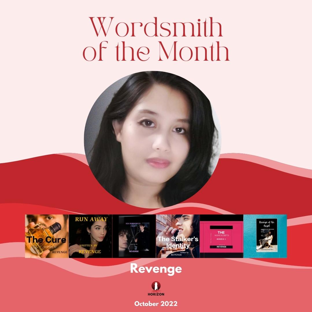 writewchronicle's tweet photo. Our Wordsmith of the Month is Revenge!

Read her stories here:

https://t.co/AbIEuRFznI

https://t.co/7vcUQNDcc5

https://t.co/zFgpESliX1

https://t.co/bAyUQJNfvz

https://t.co/pgfHH7bGMC

https://t.co/WYzjuj2FIQ

https://t.co/G35rLE2fTc https://t.co/BuZBiUX8CR