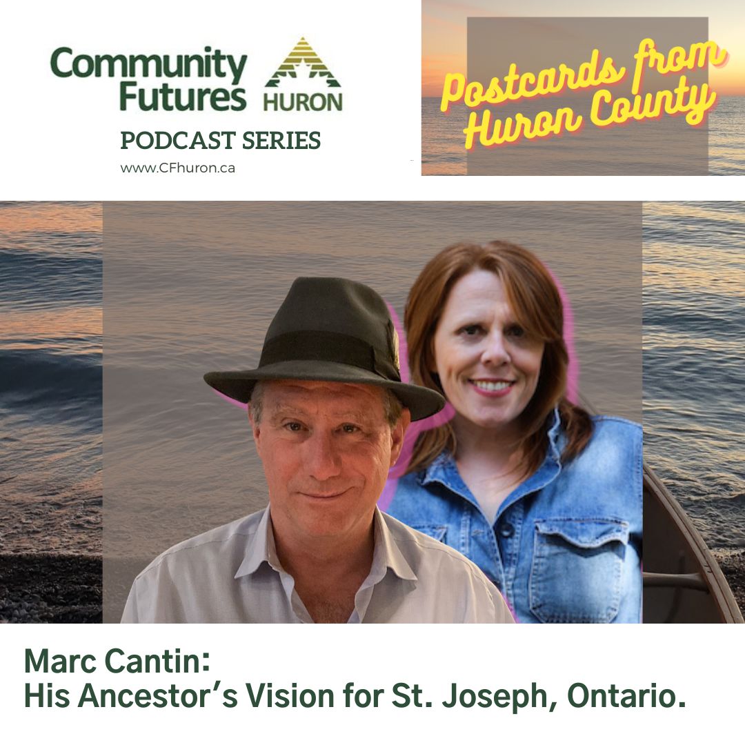 CFHuron's tweet photo. Season Two of Postcards from #HuronCounty podcast is now live. In it, host Mandy Sinclair talks to Marc Cantin about his ancestor’s grand vision for St. Joseph. 

We are pleased to support this podcast series!

Listen here:  https://t.co/IGl1Q9EUEc https://t.co/DGF3W6sqya