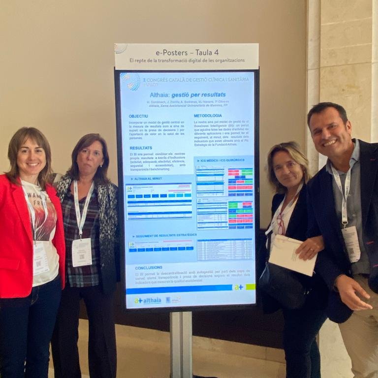 Avui també hem seguit de prop la segona jornada del I Congrés Català de Gestió Clínica i Sanitària. 

A través dels pòsters donem a conèixer la gestió per resultats a #althaiamanresa. Entre tots contribuïm a donar #MésValor a la <a href="/gestiosanitaria/">Societat de Gestió Sanitària</a>
