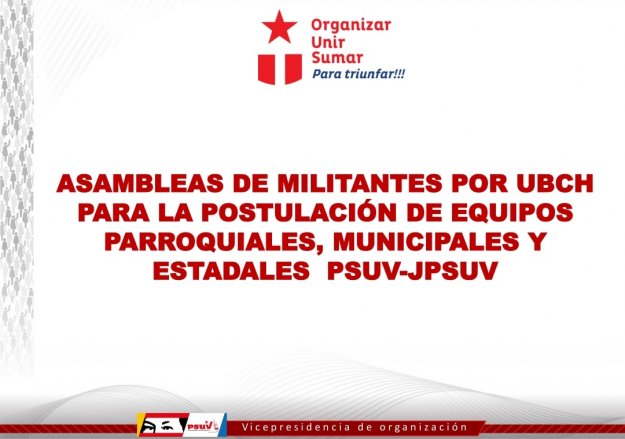 ¿Sabes cómo será el proceso de postulaciones de los equipos parroquiales, municipales y estadales del PSUV? Aquí te dejo este documento con todo lo que necesitas saber. ¡No dejes de participar! La cita es el próximo #12Nov =>> bit.ly/3Nuqk2u @NicolasMaduro