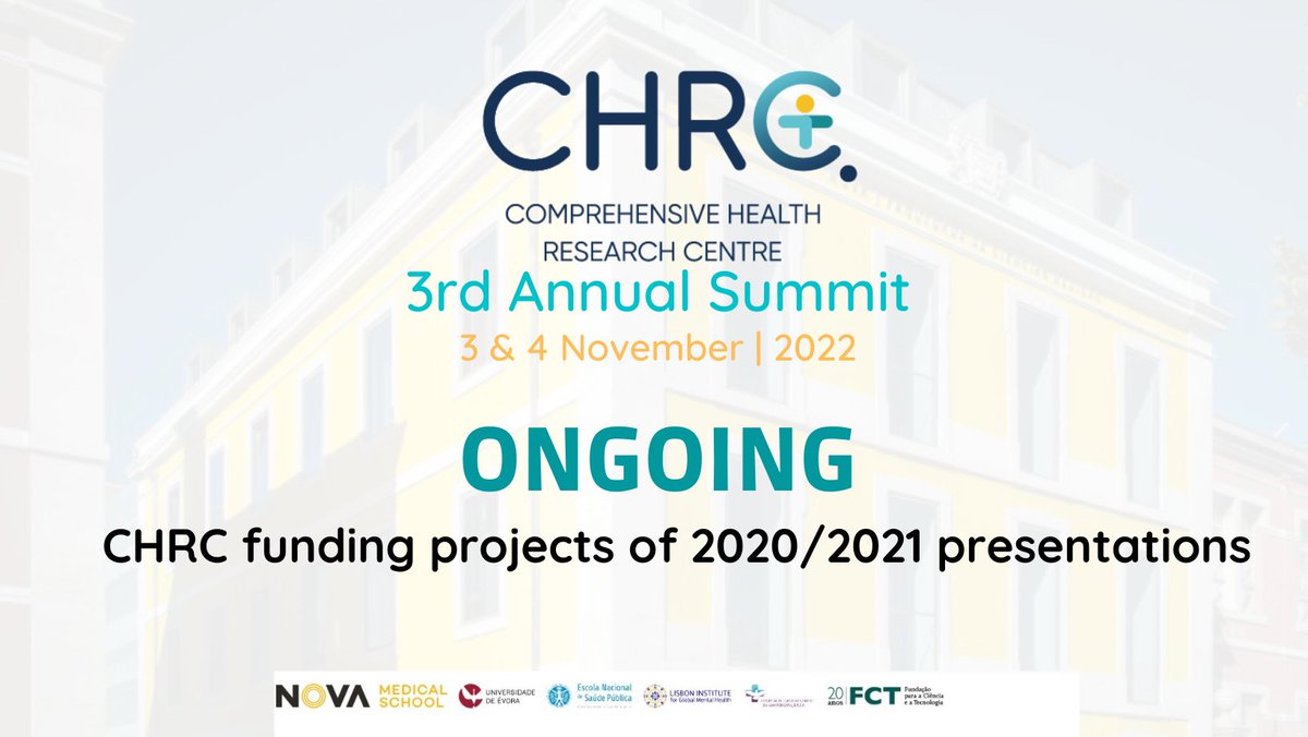 CHRC_Centre's tweet photo. This afternoon, our CHRC researchers are presenting their projects from 2020 and 2021, funded by CHRC - Comprehensive Health Research Center
#chrcsummit https://t.co/hSJFh1eJEq