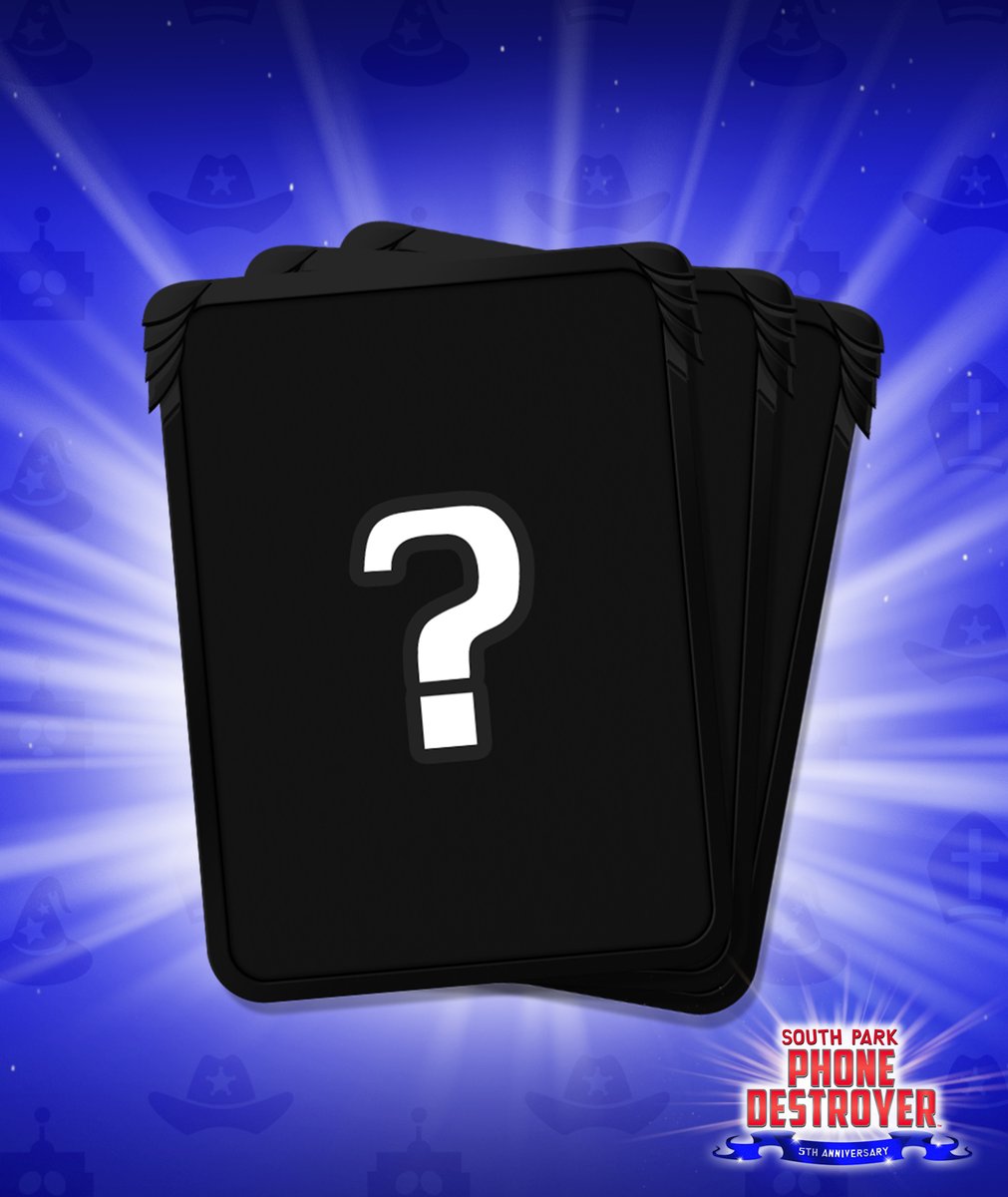 The last card release of South Park: Phone Destroyer will take place next week during our 5th anniversary! To celebrate the long journey together, we will be giving all players free copies of the card on Friday November 11th! 

Tune in on Monday for the card reveal!