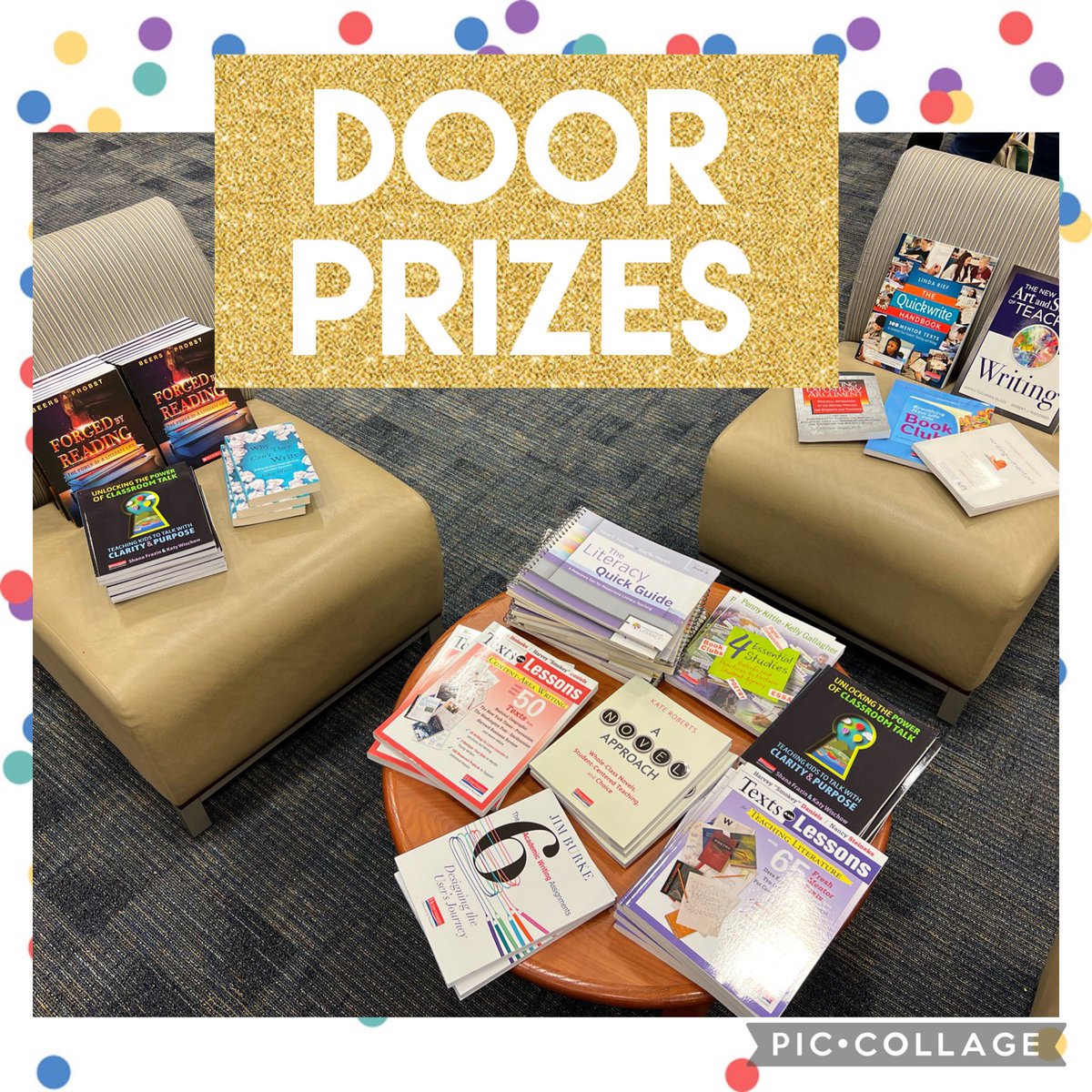 #KatyISDRLA #KatyISDELA District Training Day! As if the sessions didn’t bring enough excitement, THERE ARE PRIZES! 
(If your name is on the sheet in the rotunda, head over to the library to claim your book; come back after lunch for drawing #2)