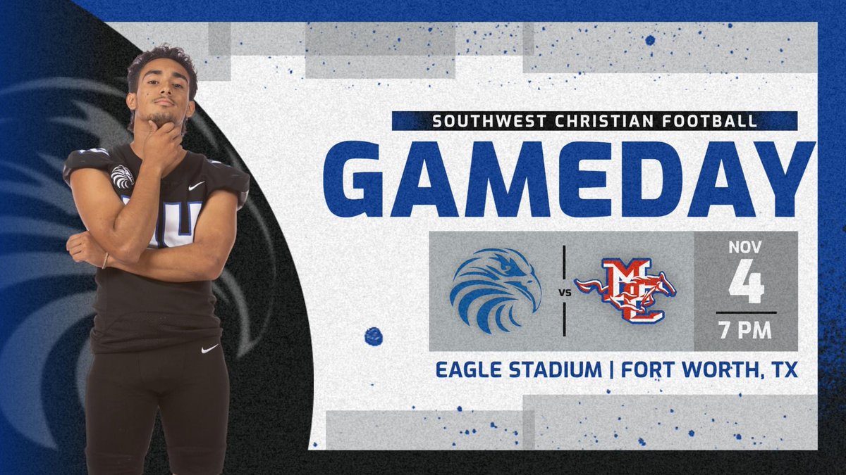 scs_athletics's tweet photo. 🦅🏈GAME DAY 🏈🦅

🚨 DISTRICT GAME 🚨

🆚 Midland Christian 

📍Snelson Gym

⏰ 7:00 pm

🖥 [https://t.co/B57Hk4B0UY]

#GoEagles

#SCSFootball https://t.co/uCruga7qdn