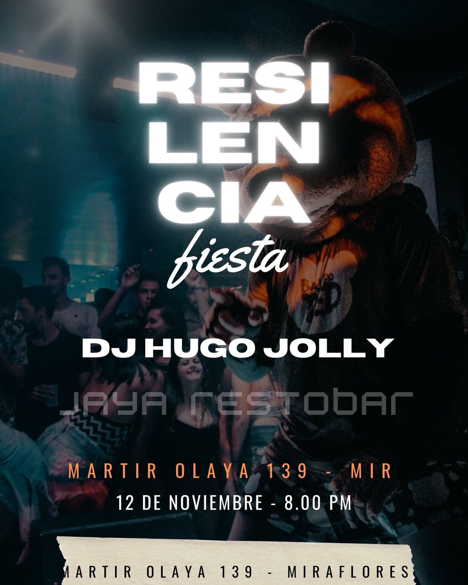 Este sábado 12 de noviembre te espero en Jaya Restobar. 
Cuento contigo!!!
<a href="/ElMiyashiro/">AldoMiyashiro</a> <a href="/Moniqueirolo/">Mónica Queirolo</a> <a href="/HomeroCristalli/">HOMERO CRISTALLI</a> <a href="/leydelacalle/">Christian Sotomayor</a> <a href="/DiegoMoyaOcampo/">Diego M</a> <a href="/AlbertoBelaunde/">Alberto de Belaunde</a> <a href="/ZoePix/">La Procrastinoica de mañana</a>