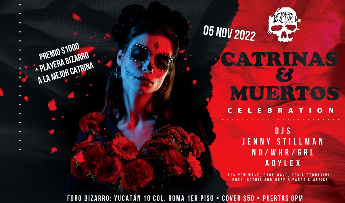 Este sábado Catrinas &amp; Muertos Celebration
¡¡¡Premio a la mejor catrina!!!

#ForoBizarro #EspacioAlternativo