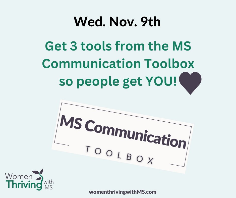 Mark your calendars for the Feeling Understood Master Class that is coming your way.

#womenthrivingwithMS
#livingwithMS
#feelignunderstood