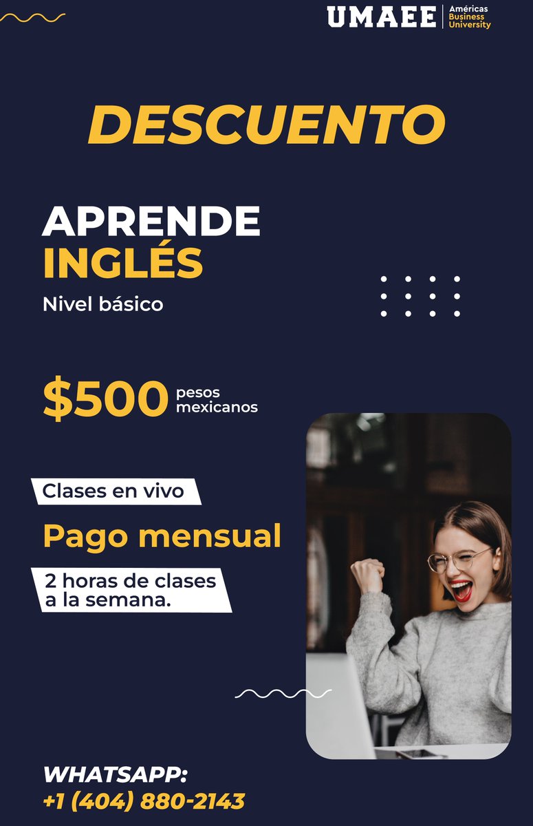 UmaeeAmericas's tweet photo. Curso de inglés básico 2x1 🔥

¡Comienza a aprender inglés básico📚junto al invitado que tú desees! Aprovecha esta promoción y aprende con clases en vivo 🎥.

#english #inglés #clases #cursos #inglésbásico #universidad https://t.co/Wl4PxpWiNL