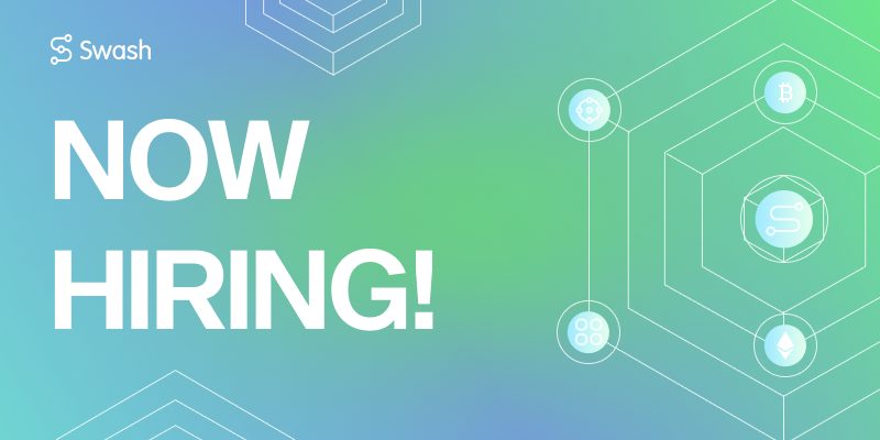 Looking for your next role?

Swash is #hiring! Make history, be part of the biggest #data movement in #Web3 in a role that's:

✅Remote
✅Autonomous
✅Competitive

Apply now on LinkedIn:
linkedin.com/company/swasha…
