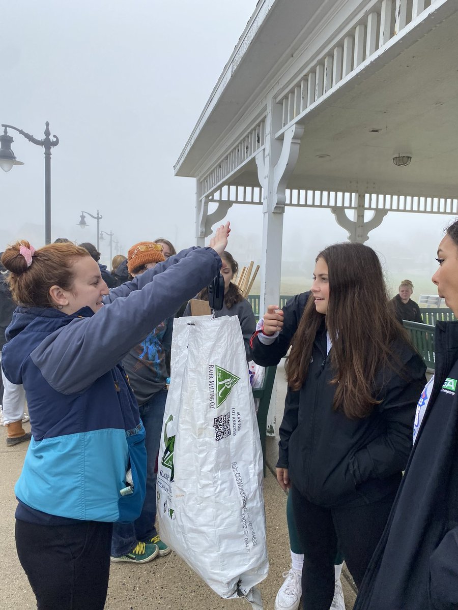 A couple of weeks ago the Environmental Club sponsored a community service event where 26 PMHS volunteers students helped clean up York Beach in Maine. They picked up 24 pounds of trash, including 398 cigarette butts.