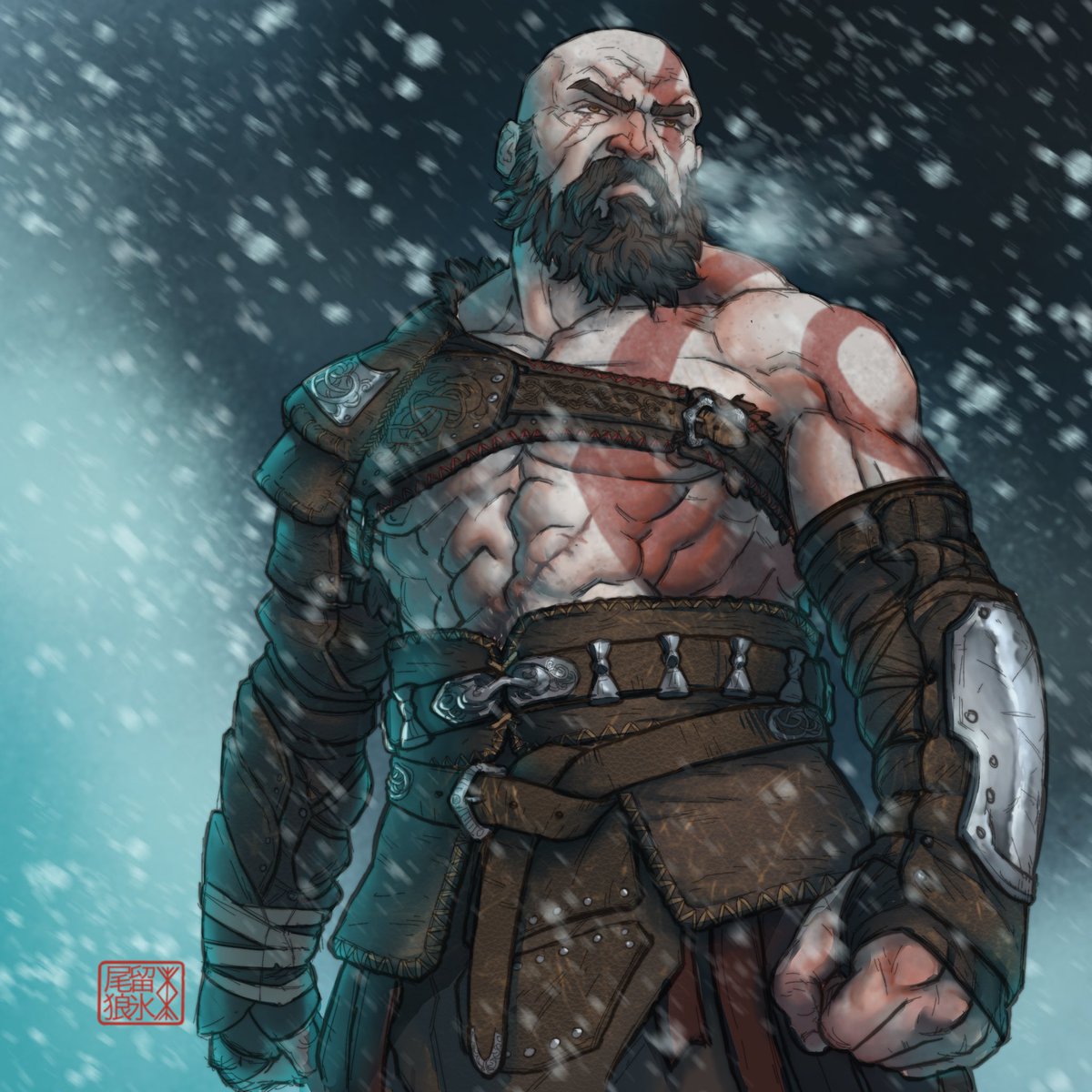 Kratos becomes an Einherjar in this God of War 4 Fan Art