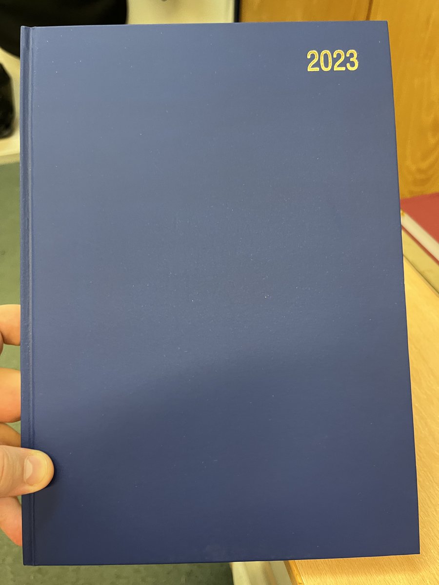 ArfonPowell's tweet photo. It’s that time of year again. 
Excitement. Anticipation. Realisation. 
#NewDiary https://t.co/XAJMuwZzTv