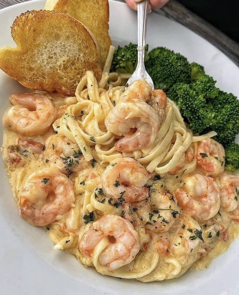 receita de camarão com macarrão e molho alfredo na thread