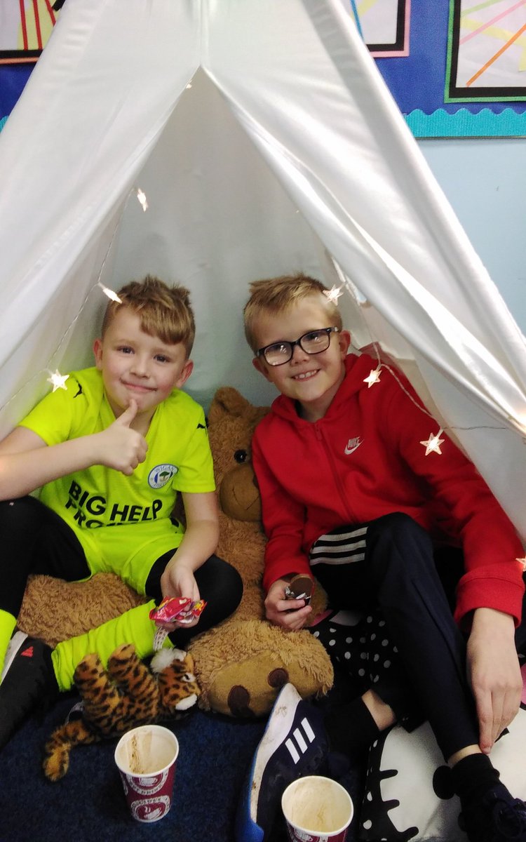 Congratulations to our Dojo winner, Max. Here he is enjoying his treat with his friend, Jared. <a href="/saintoswalds/">St Oswald's School</a>