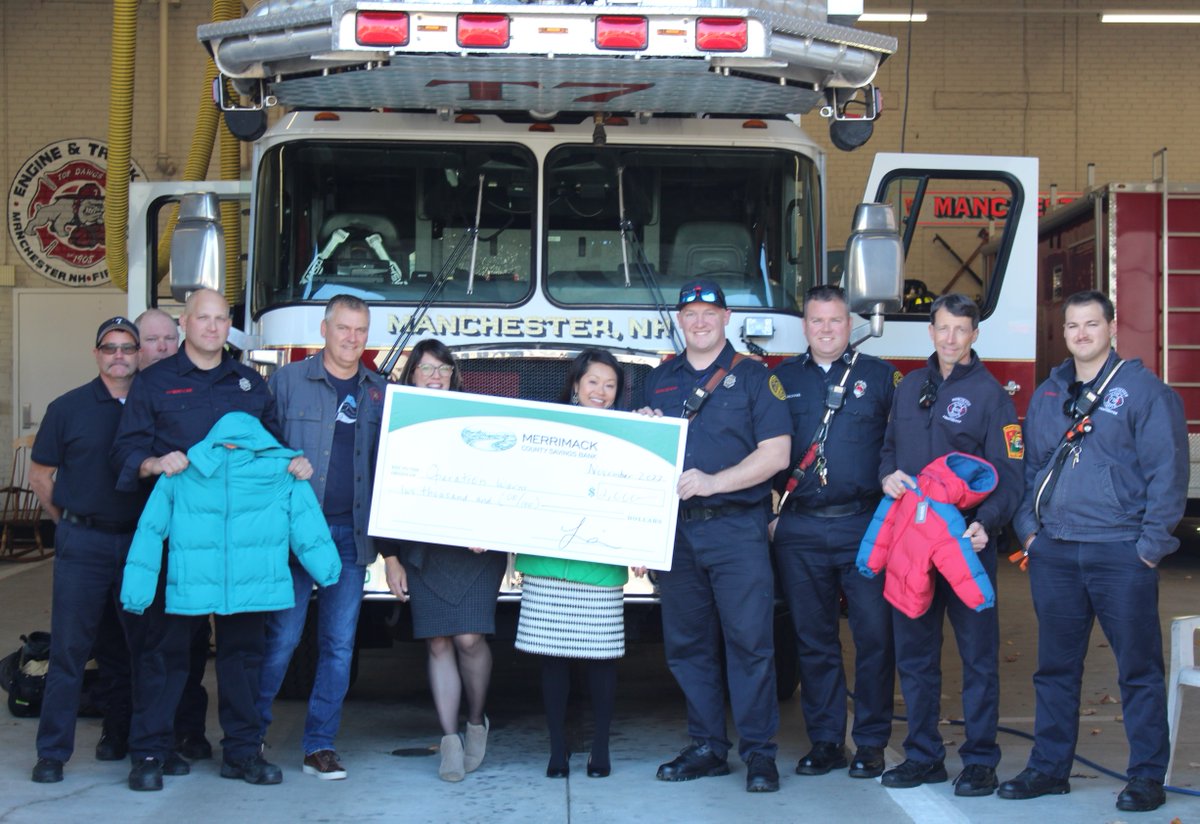 🧥 We partnered with the Manchester Professional Firefighters Association in support of Operation Warm. The $2,000 donation will help purchase coats for children in the Queen City.
Check out our Instagram @MerrimackStyle for more photos!
#themerrimack #operationwarm #manchesternh