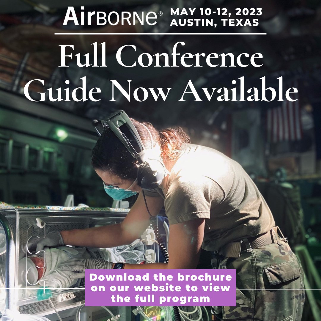 Our full conference program information is now available! You can download our 2023 brochure on the conference website, and don't forget to sign up for early registration to save 20% on your ticket price! int-bio.com/airborne-confe… #AirBorne #Transportconference #neonataltransport