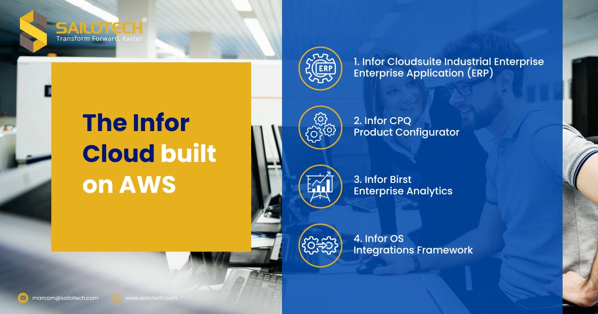 Sailotech's tweet photo. As a certified Infor Partner, we have provided our customers with comprehensive life cycle assessment, implementation, and upgrade support to ensure a smooth go-live with Infor: https://t.co/qSx3Dg5TtI

#infor #inforpartner #sailotech #automation #digitaltransformation https://t.co/Bk3gABUz83