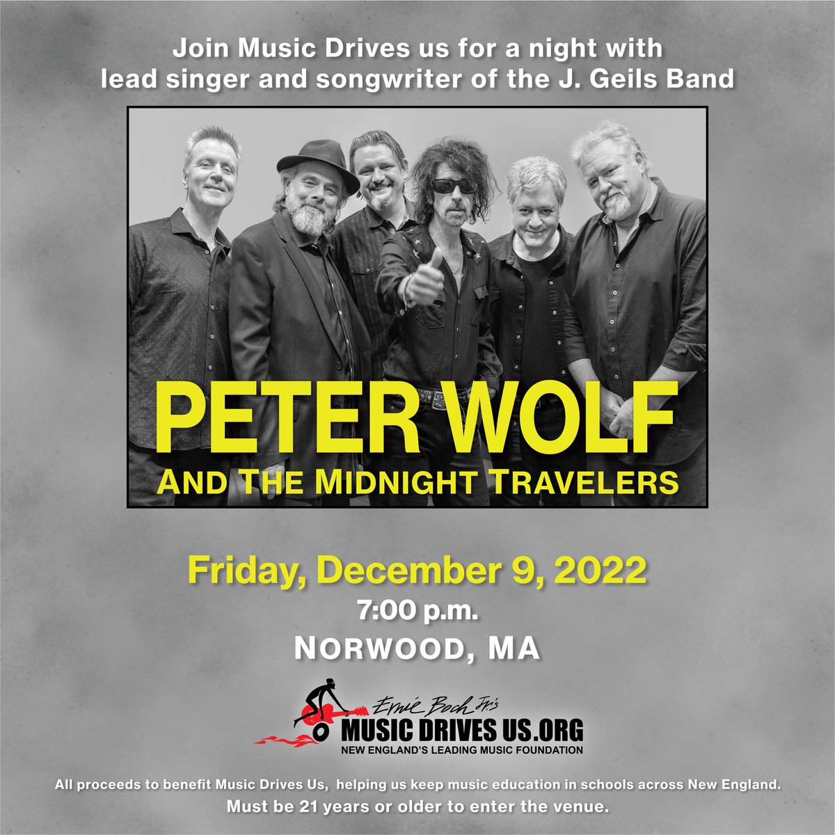 Tickets On Sale Now! 🎟️ Join MDU for a night with lead singer of the J. Geils Band, Peter Wolf, on 12/9! Wolf will perform hits like 'Centerfold' & songs from his time with The Midnight Travelers. Visit bit.ly/3U3Yywk to grab your tickets! All proceeds will benefit MDU.