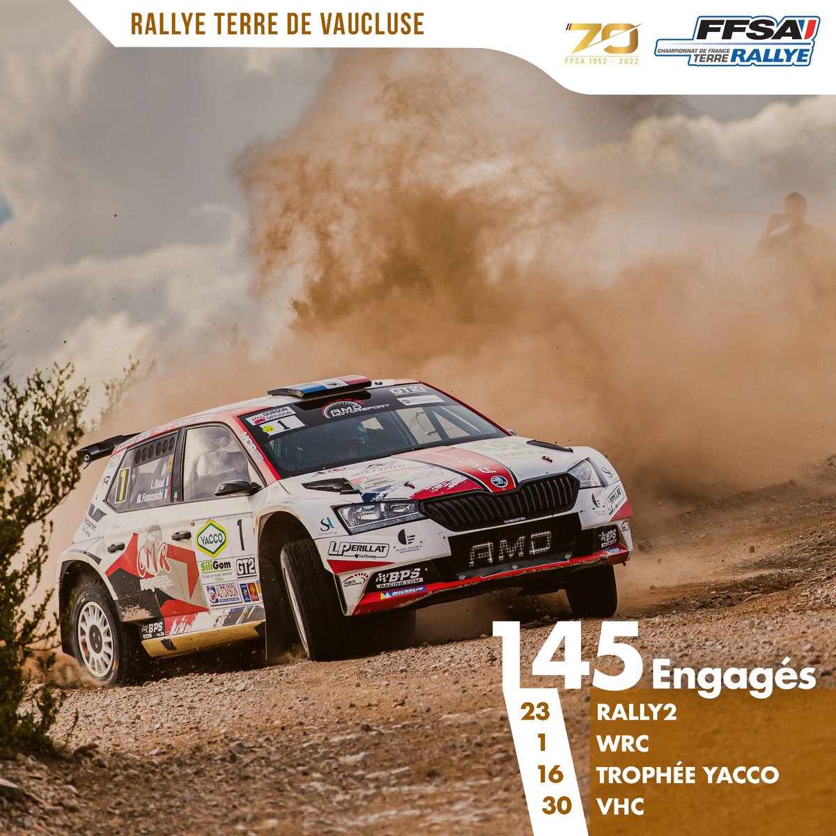 Le grand final de la saison 2022 du #CFRT approche !

📄 Retrouvez l’ensemble des 1️⃣1️⃣5️⃣ concurrents modernes qui prendront le départ du Rallye Terre de Vaucluse dans une semaine 👉 bit.ly/3E0eWbx 📲

#CFRT #Vaucluse