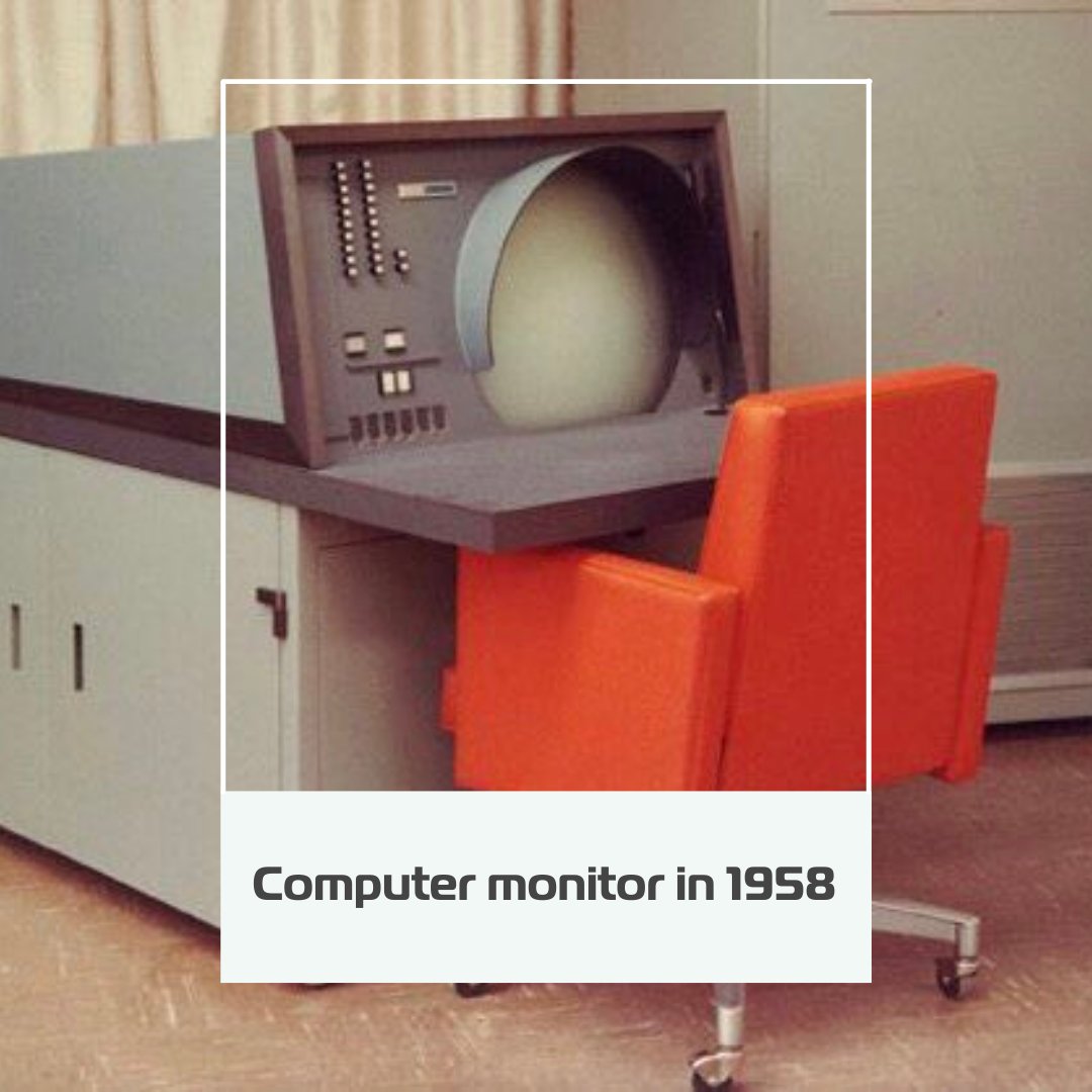 su_dijital's tweet image. Computer monitor in 1958
.
1958’de bilgisayar monitörü

#sudigital #sudijital #explore #keşfet