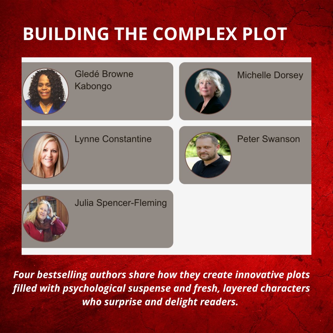 gkabongo's tweet photo. I’m so thrilled to be part of this panel on Creating Complex Plots at @necrimebake next Saturday 11/12. Shout out to my fellow panelists @PeterSwanson3 Lynne Constantine, @JSpencerFleming and @cmicheledorsey. Looking forward to a lively exchange. https://t.co/9YE1TR49Gl