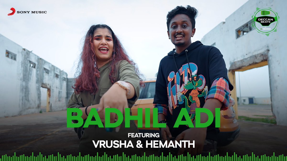 Listen to #BadhilAdi in #SKODADeccanBeats - On The Road Series with the talented #Vrusha & #Hemanth ➡️ smi.lnk.to/BadhilAdi #SKODATalentHunt #SKODASounds