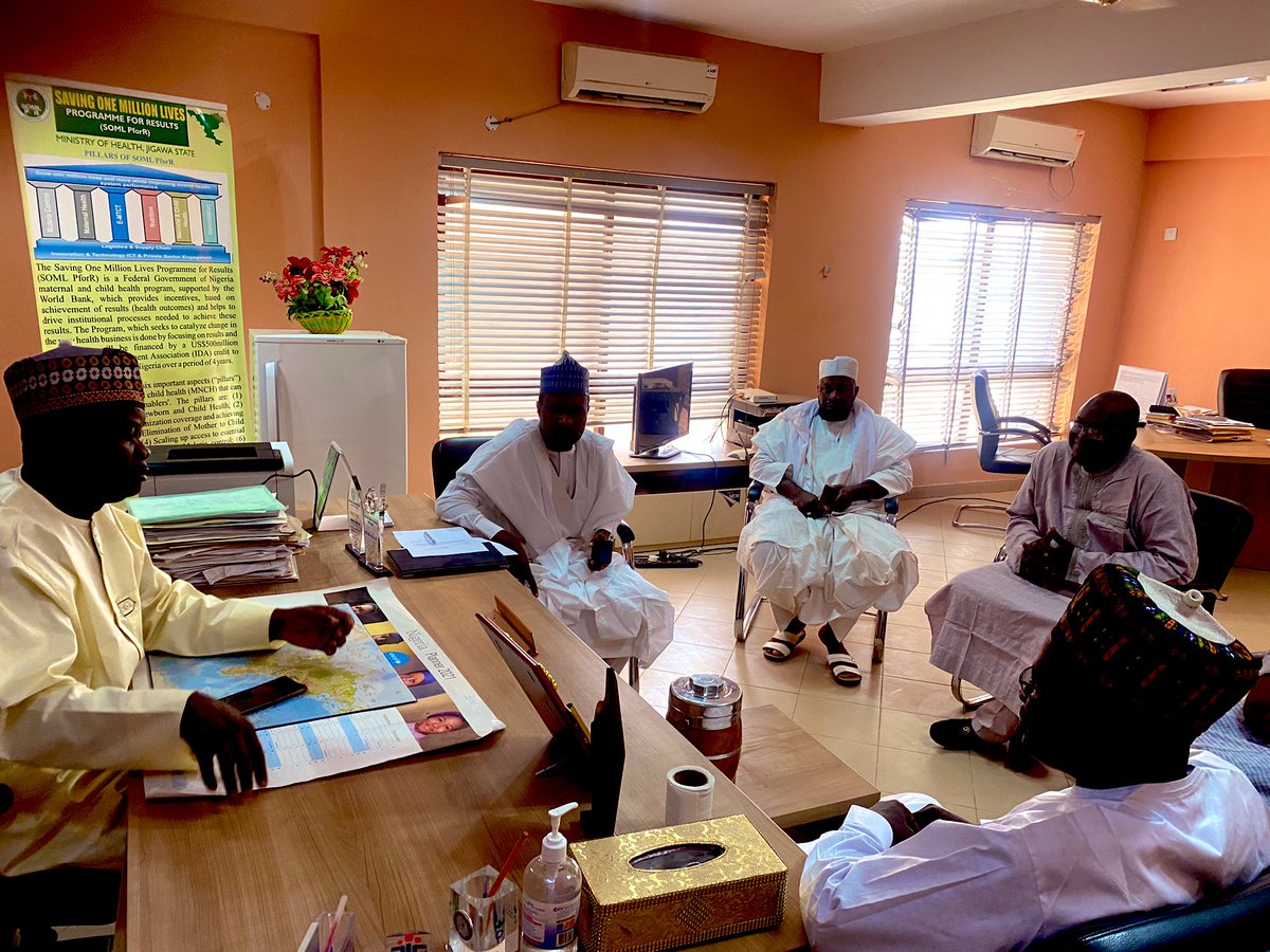 In Strengthening technical commitment towards PHC revitalization, WHO ZC NWZ and WHO SC Jigawa State paid a courtesy call to the Executive Secretary JSPHCDA.