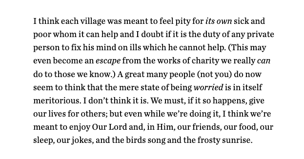 drewdyck's tweet image. Clearly C.S. Lewis didn't anticipate how social media would enable us to solve global tragedies w/ prayer hands and broken heart emojis.