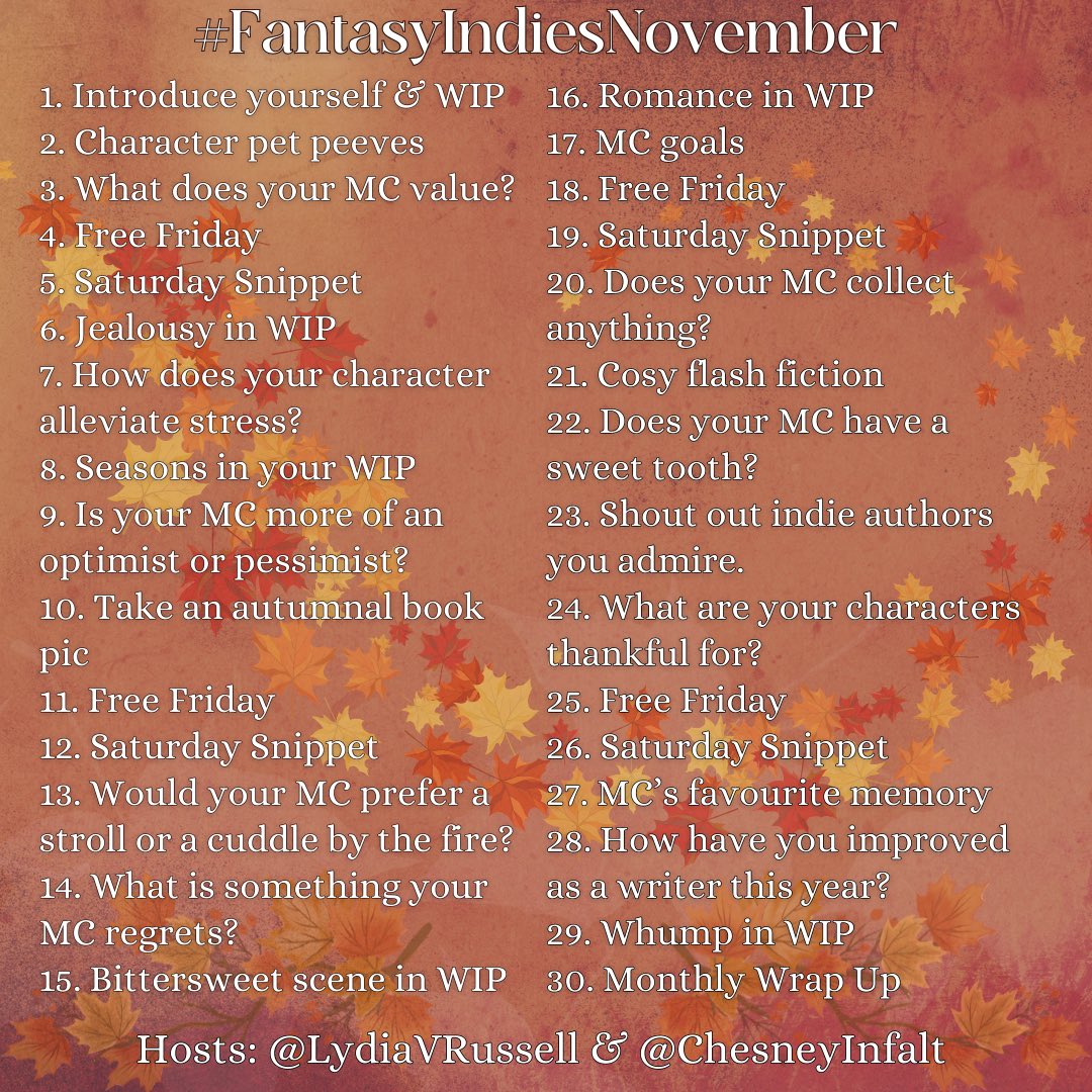 I know romance is fun to write and read about, but what's another kind of relationship you enjoy reading about? The kind that gives you the biggest warm fuzzies? I personally love sibling relationships. #FantasyIndiesNovember @ChesneyInfalt @LydiaVRussell @FantasyIndies