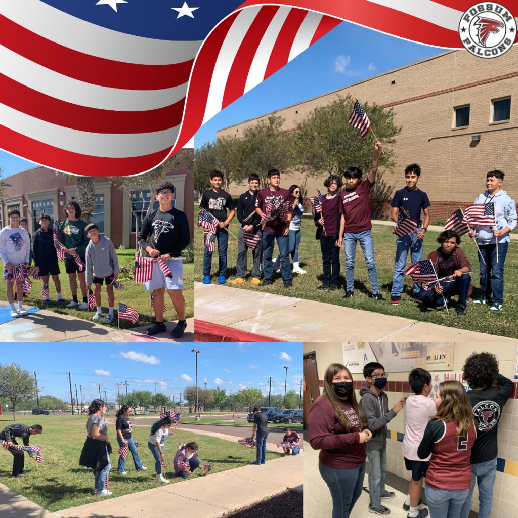 fossumfalconms1's tweet photo. Our Falcons prepare for our annual Veterans Day Ceremony, which will take place on Friday, 11/11 at 2:30 p.m.  Students with a veteran in their families are encouraged to invite them to this event.  
RSVP's can be emailed to Mrs. Linda Gonzalez, linda.gonzalez2@mcallenisd.net https://t.co/BEqbYJJcrJ