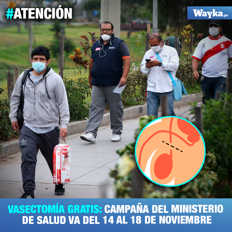 WaykaPeru's tweet photo. 🙌 #ATENCIÓN | Con el fin de involucrar a la población masculina en la planificación familiar y la salud sexual y reproductiva, el @Minsa_Peru inicia campaña de #vasectomía gratuita del 14 al 18 de noviembre para varones mayores de edad. (1/5) 🧵👇 https://t.co/eWZL1aw5YQ
