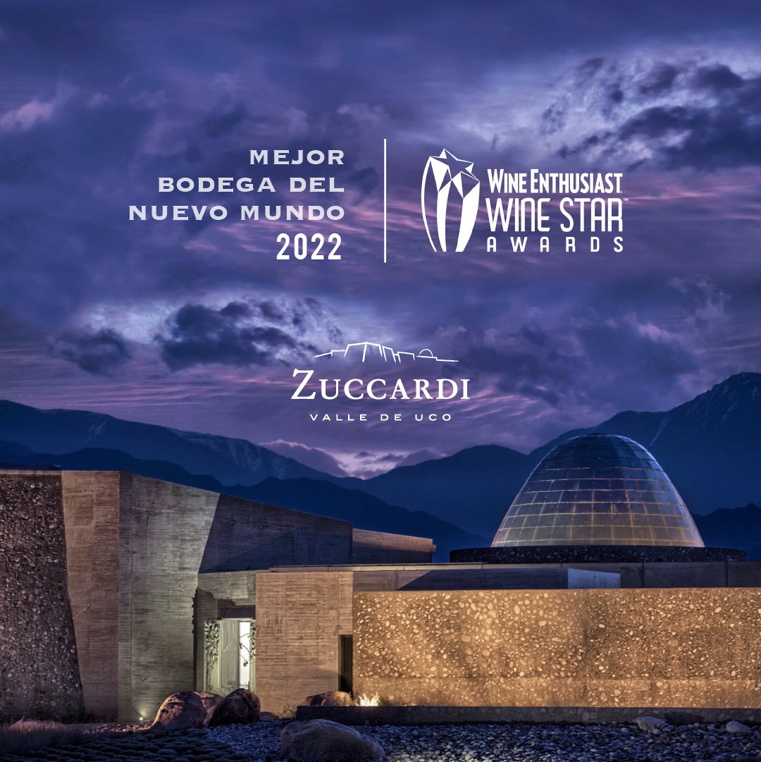 ¡¡¡GANAMOS!!!
Zuccardi Valle de Uco se enorgullece de recibir el premio "Mejor Bodega Del Nuevo Mundo" de Wine Enthusiast Wine Star Award 2022.