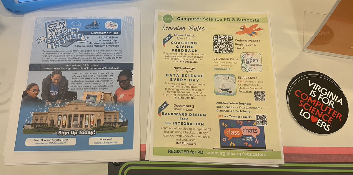 jenhicks's tweet photo. @codeVirginia Fun at the VAEA Conference with the #Eurekaworkshop team!#csed #steam #csforall 😃 https://t.co/jZ7FLfpCAb