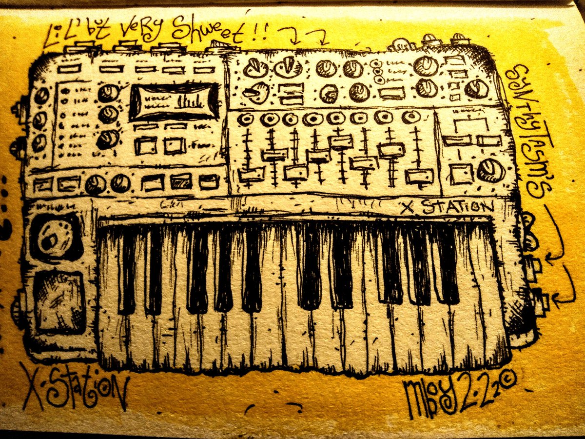 themachineboy's tweet photo. Me still like me ole X Station 25...she's kinda frail but still neat #novation #xstation #doodle https://t.co/HqPFjAR3zg