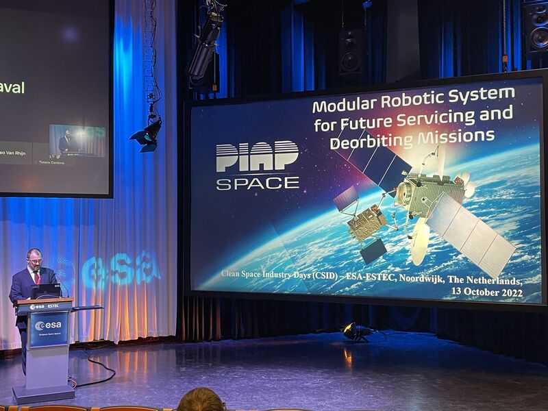 PIAP_Space's tweet image. Last week, Dominik Kleszczyński, Head of PMO at PIAP Space, presented on &quot;Modular Robotic System for Future Servicing and Deorbitation Missions&quot; at the ESA Clean Space Industry Days. 🛰️

#piapspace #inorbitservicing #roboticarm #spacerobotics #deorbitation