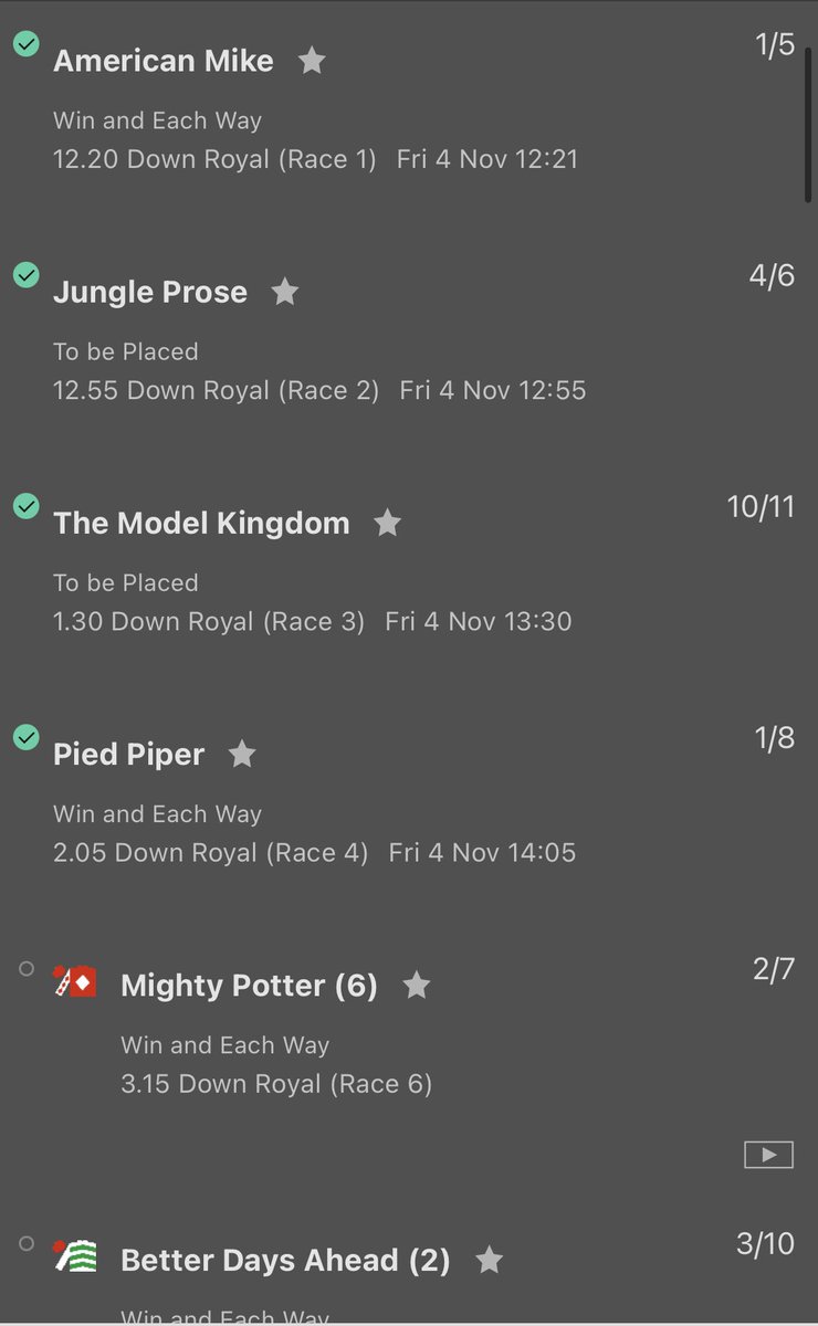 RacingGav's tweet image. I’ll do you all a deal…

If Mighty Potter and Better Days Ahead land this 10 fold, I’ll give away the £81.06 randomly to someone who enters 💰

To enter:-

🔸Follow @RacingGav ✅ 

🔸Like &amp;amp; Retweet this tweet 👍🏻🔁

🔸Tag a friend in a reply to this tweet 👫

#Giveaway