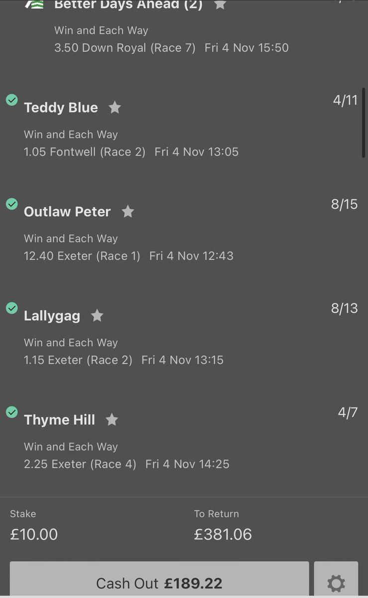RacingGav's tweet image. I’ll do you all a deal…

If Mighty Potter and Better Days Ahead land this 10 fold, I’ll give away the £81.06 randomly to someone who enters 💰

To enter:-

🔸Follow @RacingGav ✅ 

🔸Like &amp;amp; Retweet this tweet 👍🏻🔁

🔸Tag a friend in a reply to this tweet 👫

#Giveaway