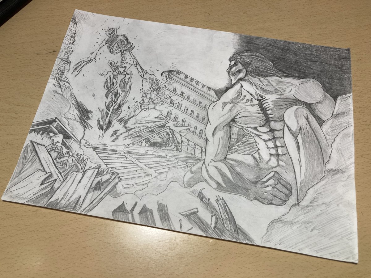 進撃の巨人 ちび巨人 イラスト 進撃の巨人 複製原画 記念額装絵