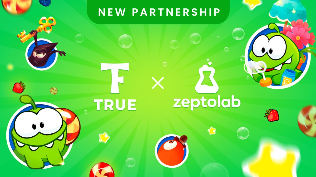 TRUE x @ZEPTOLAB PARTNERSHIP 🤝

We are more than happy to help <a href="/ZeptoLab/">ZeptoLab</a> to push the boundaries and pave the way in the world of #Web3. We plan to launch more collections and delight you with drops of next gen #NFTs✅

Follow @OmNomWeb3 to see hero’s discovery in Web3🍭