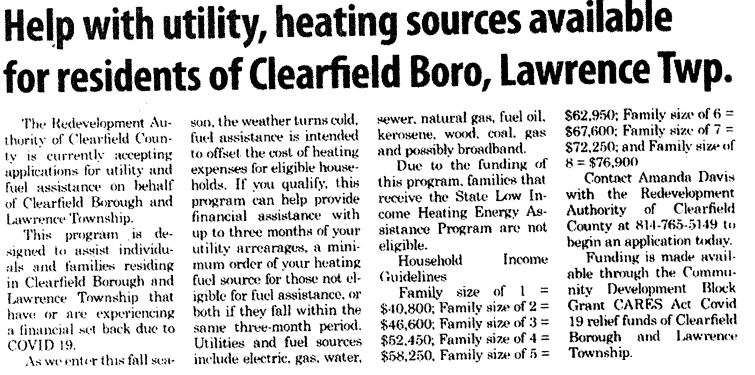 RESOURCE ALERT for any families in the Clearfield Boro, Lawrence Twp!!!

<a href="/MV_Knights/">Moshannon Valley SD</a> <a href="/JohnZesiger/">Dr. John W. Zesiger</a> <a href="/trtomasko/">Dr. Tracie Tomasko</a>