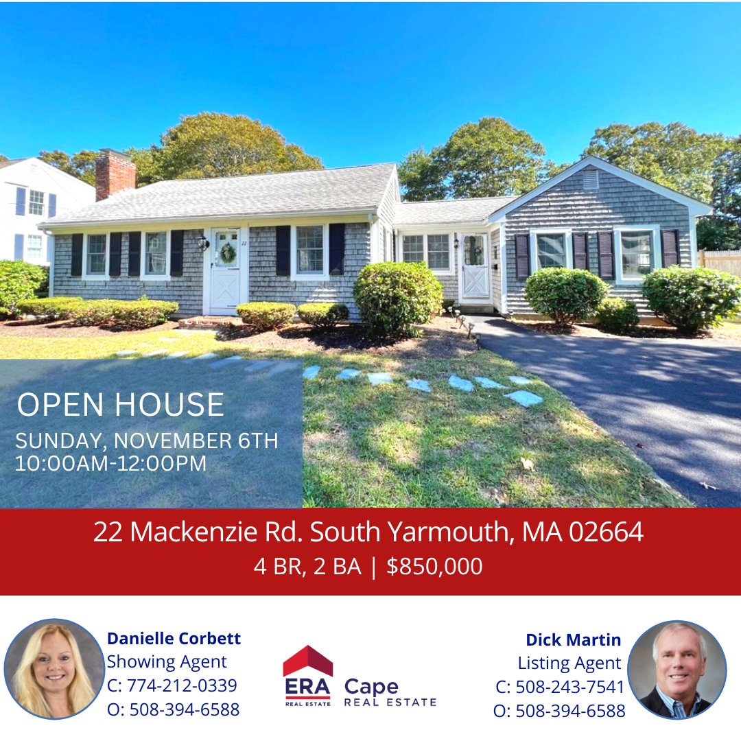 CapeCodERA's tweet image. It's a great weekend to check out some open houses! capecodera.com/open-houses/
🏡🏖🌊
#capecodrealestate #capecod #capecodhomes #localcapecod #capecodsummer #capecodopenhouses #capecodhome #capecodrealestateagent #capecodliving #capecodera #eracaperealestate⁠