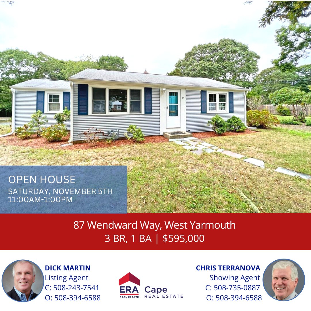 CapeCodERA's tweet image. It's a great weekend to check out some open houses! capecodera.com/open-houses/
🏡🏖🌊
#capecodrealestate #capecod #capecodhomes #localcapecod #capecodsummer #capecodopenhouses #capecodhome #capecodrealestateagent #capecodliving #capecodera #eracaperealestate⁠