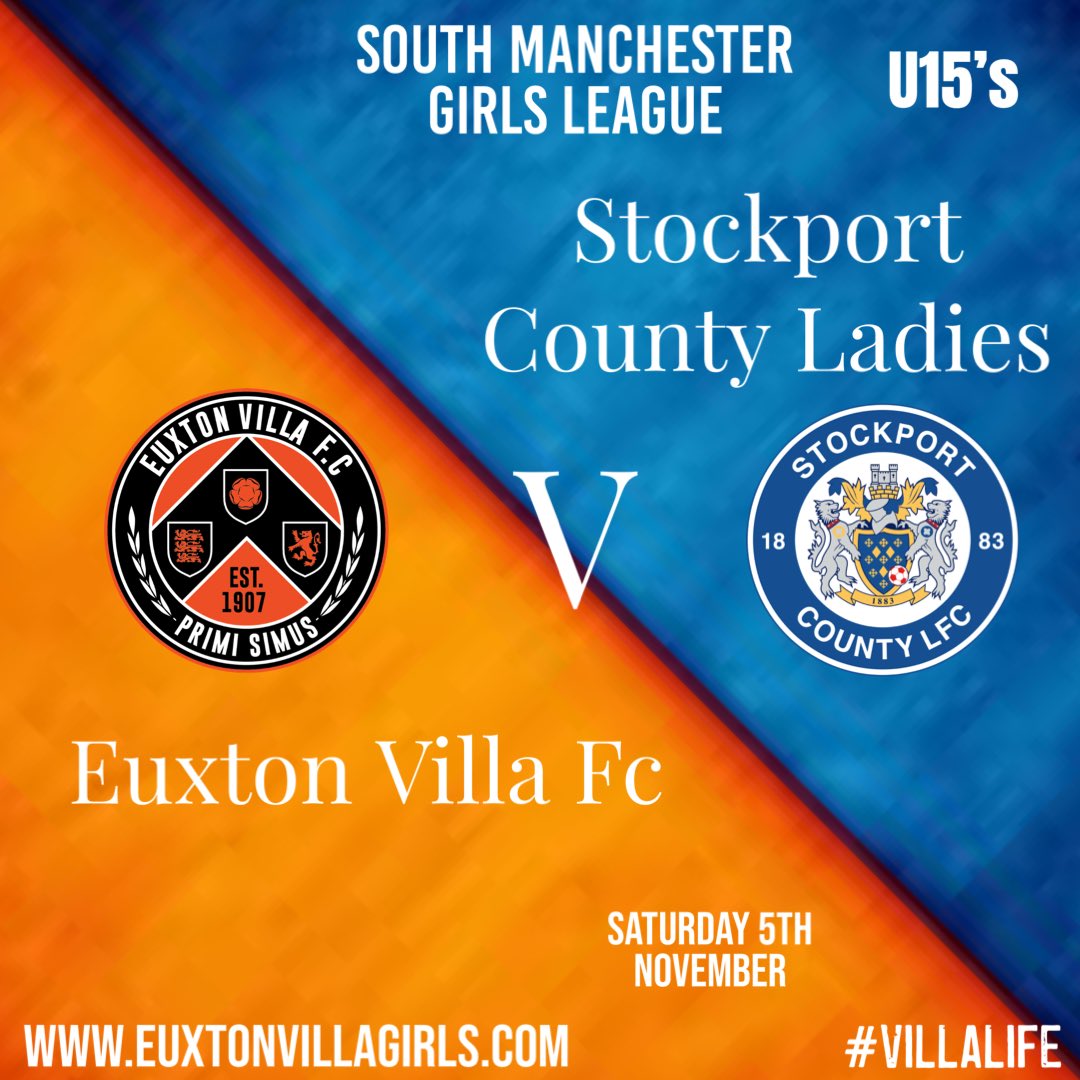 Another busy weekend for the girls as we host <a href="/SCLadiesFC/">Stockport County Ladies FC</a> for our <a href="/SMGFL2003/">SMGFL</a> fixture #VillaLife