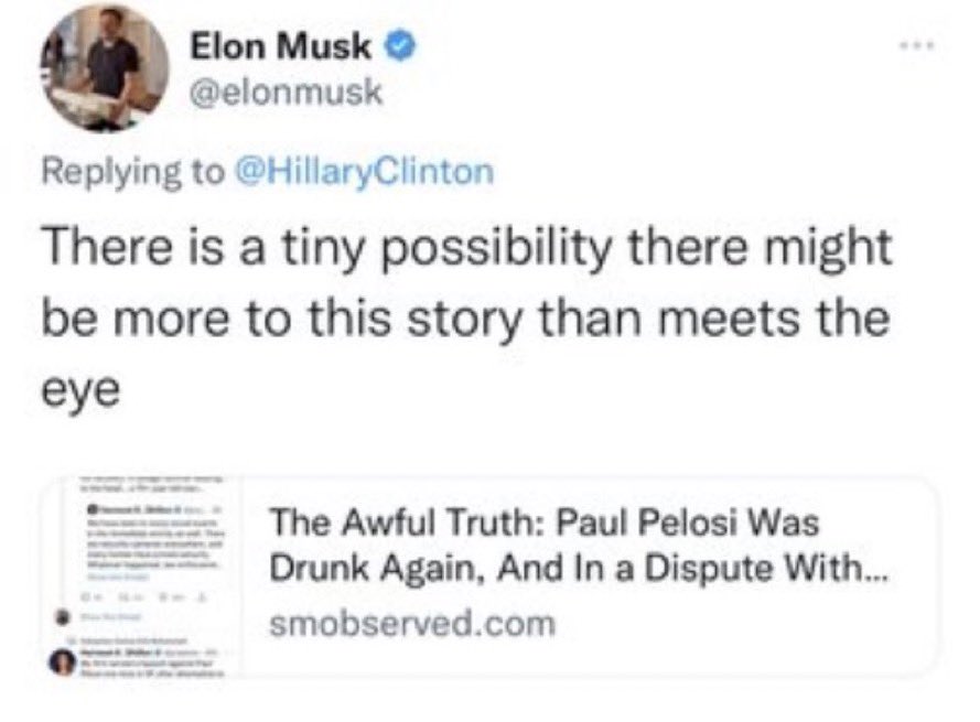 MollyJongFast's tweet photo. @elonmusk There is a tiny possibility there might be more to the story than meets the eye https://t.co/Z34RIuVLrY