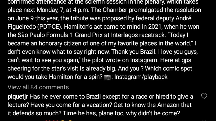 RT @dearlews: the piquet family hate is that lewis hamilton is more loved in brazil than they are lol https://t.co/qfdfoSP5pv
