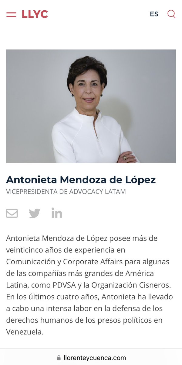 elpoliticove's tweet photo. Filtran contrato de Monómeros con la empresa LLYC de la cual es directiva Antonieta Mendoza de López, madre de Leopoldo López https://t.co/janaCJdqhj