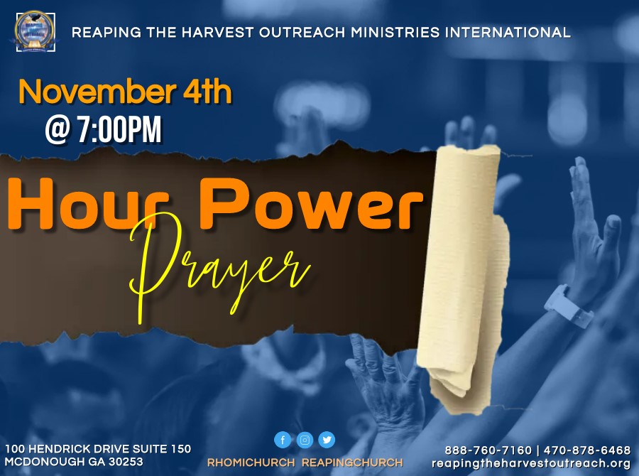 ReapingHarvest's tweet photo. Hour Power Prayer tonight @ 7pm
100 Hendrick Dr. Ste 140 McDonough GA 30253 https://t.co/WuooLPdnrw