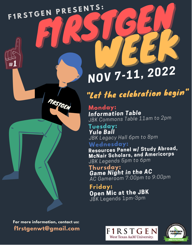 WT_OEC's tweet photo. LET THE CELEBRATION BEGIN! You don't want to miss out on all the events that are in store for you! so we will see you all there! NOV 7-11, 2022 #BuffFamily #wtamu #WeAreOne #buffpride #gobuffs #BuffFamily #wtamu #WeAreOne #buffpride #gobuffs #f1rstgen
#f1rstgen https://t.co/EbXa1vTh91