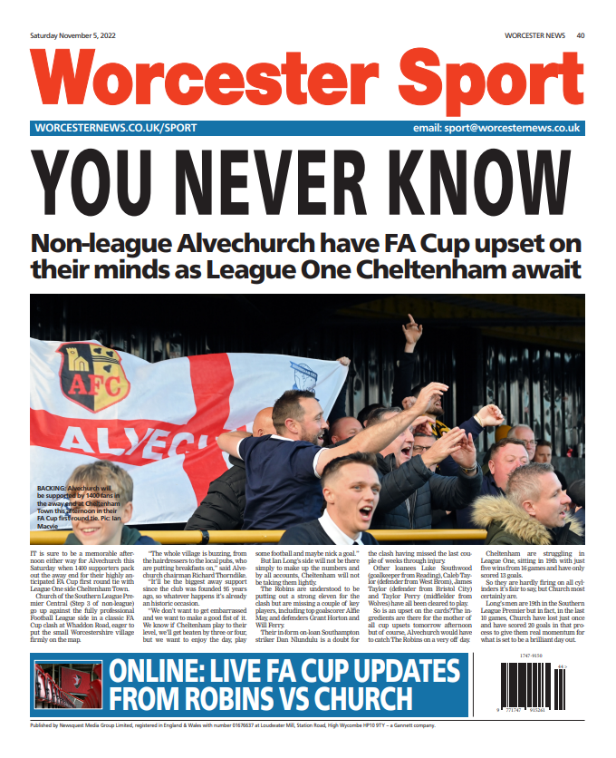 Mcossalifrancis's tweet photo. Well, it is sure to be a memorable afternoon either way at Cheltenham tomorrow for @Alvechurch1st as they go to @CTFCofficial backed by 1400 for their #FACup #FACupFirstRound tie.
Look forward to being there and hopefully report on what would be the mother of all upsets! https://t.co/UFbLS7yOot