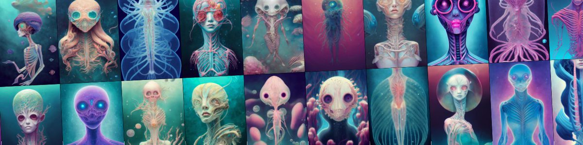 Deep down in an underwater parallel world, 100 beautiful and strange aliens are documented by Captain Nemo. They are all beautiful in their own way and they teach him the importance of preserving your environment.

Collection : Aliens from the Deep

opensea.io/collection/ali…